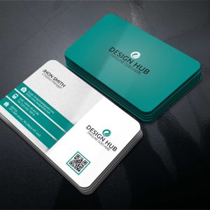 طرح لایه‌باز کارت ویزیت مدرن فیروزه‌ای