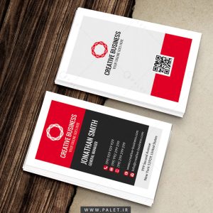 کارت ویزیت تجاری با چیدمان منظم