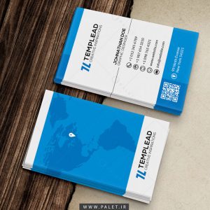 کارت ویزیت بین‌المللی با موقعیت‌یاب و کد QR